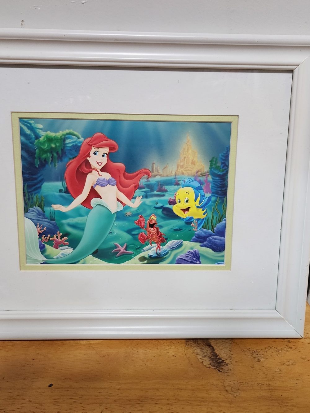 Disney The Little Mermaid Framed Art Print -  White Frame